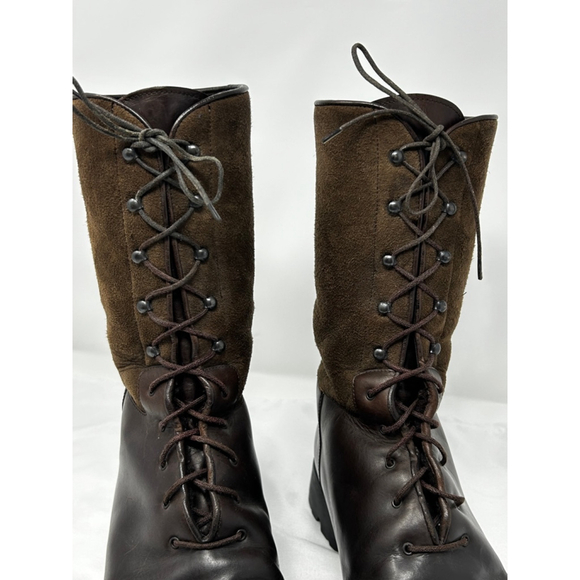 Salvatore Ferragamo Suede Accent Leather Boots, 9.5 - Picture 5 of 13